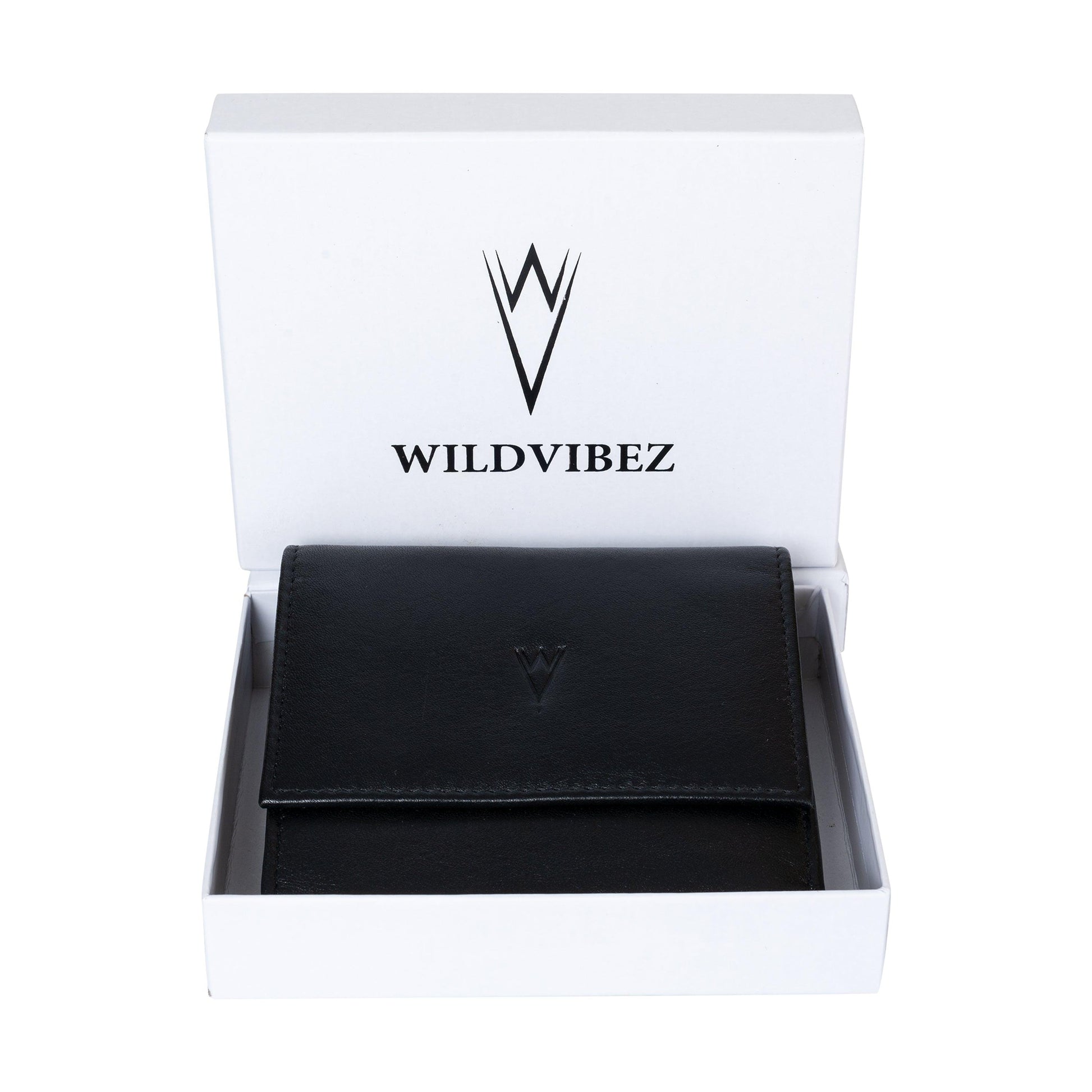 Fem Folio Tri Fold Ladies Wallet - Black & Red - WILDVIBEZ