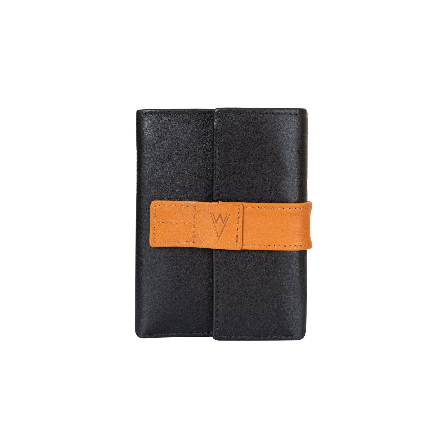 Fem Folio Tri Fold Ladies Wallet - Black & Tan - WILDVIBEZ