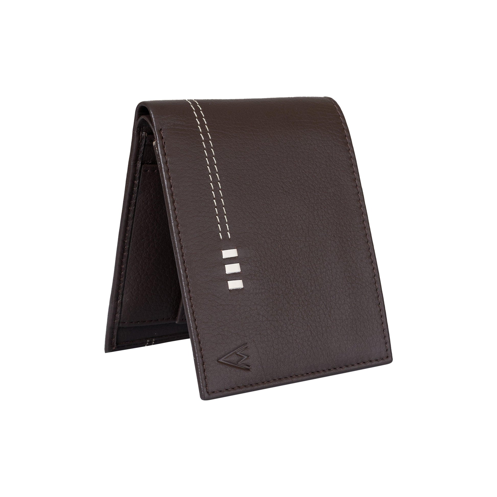 De Rigor Bi Fold Men Wallet Brown - WILDVIBEZ