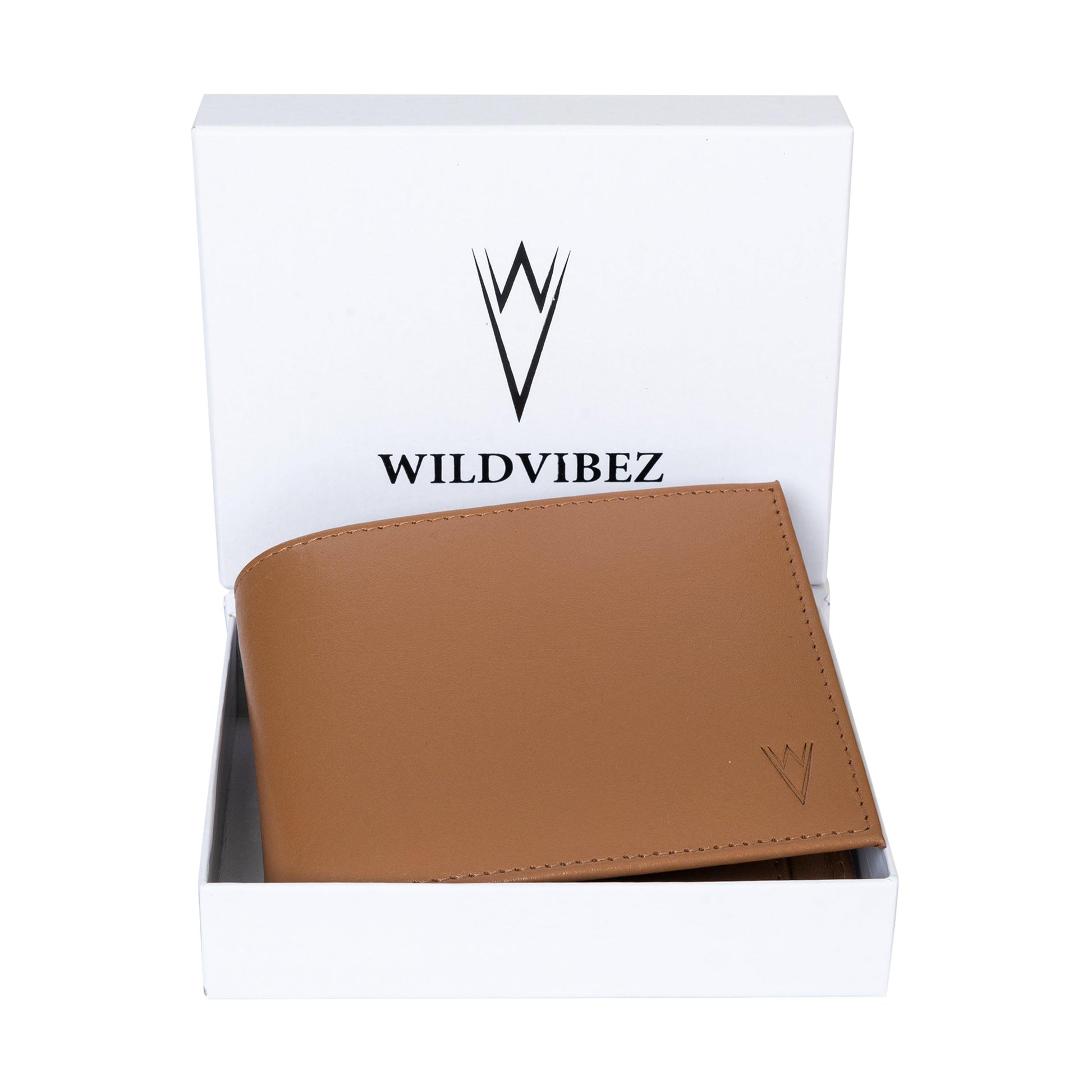 De Rigor Bi Fold Men Wallet Tan - WILDVIBEZ